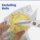 nzmegabuy disposable fly catching bag being opened with scissors, showing the yellow bait container inside.