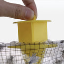 nzmegabuy disposable fly catching bag with yellow plastic entrance and clear grid pattern trap for outdoor pest control