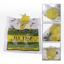 nzmegabuy 5-pack disposable PVC fly catching bags with yellow funnel entrance for outdoor pest control
