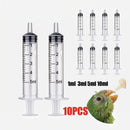 nzmegabuy 10ml disposable needle-free plastic feeding syringes for pets, 10 piece set with clear measurement markings