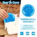 nzmegabuy blue disposable sickness bag being placed into a small handbag for travel convenience