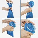 nzmegabuy disposable sickness bags with sealable rim, showing how to secure the bag after use for travel hygiene