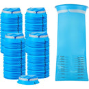nzmegabuy 30 pack of blue disposable sickness bags with sealable rims and volume measurement markings for travel