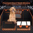 nzmegabuy dog car seat cover with mesh window, orange trim, and quilted waterproof fabric for pet protection