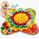 nzmegabuy dog snuffle mat with a cute poodle, featuring a colorful flower-shaped polar fleece puzzle for slow feeding