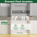 nzmegabuy door weather seal strip demonstrating pest prevention on a door bottom before and after installation