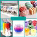 nzmegabuy 24-piece epoxy resin pigment set used to create vibrant, colorful candles and decorative resin crafts