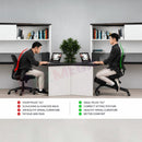 nzmegabuy ergonomic kneeling chair showing improved posture compared to a standard office chair in a home office
