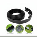 nzmegabuy 10m flexible black polyethylene garden edging strip with 30 fixing nails for lawn and flower bed borders