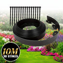 nzmegabuy 10m black flexible polyethylene garden edging strip with 30 fixing nails for professional lawn borders
