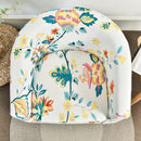 nzmegabuy 2-piece stretch tub chair cover set in white with a vibrant floral pattern for furniture protection