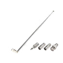 nzmegabuy 75 Ohm indoor FM dipole antenna with telescopic steel rod and four versatile F-type connector adapters