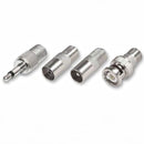 nzmegabuy set of four metal radio antenna adapters including 3.5mm, PAL, and BNC connectors for FM stereo receivers