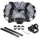 nzmegabuy foldable grey canvas bike pet carrier basket with aluminium frame and quick-release handlebar mount parts