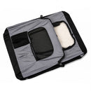 nzmegabuy foldable grey soft dog travel crate with mesh ventilation and removable fleece mat in a flat storage position