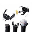 nzmegabuy black plastic golf ball retriever tool attaching to a putter grip to pick up a golf ball without bending