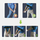 nzmegabuy golf swing training arm band showing correct posture and arm synchronization for improved golf technique