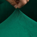 nzmegabuy emerald green velvet stretch fabric for tub chair cover showing soft texture and elasticity