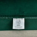nzmegabuy green velvet tub chair cover fabric label showing 92 percent polyester and 8 percent spandex composition