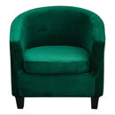 nzmegabuy emerald green velvet tub chair cover set with a soft stretch fabric and fitted design
