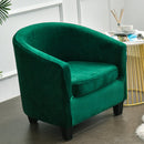 nzmegabuy emerald green velvet tub chair cover set with a soft stretch fit and elastic edging for furniture protection