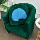 nzmegabuy emerald green velvet tub chair cover set with elasticated edges for a snug fit on an armchair