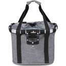 nzmegabuy grey foldable canvas bike pet carrier basket with aluminium frame and quick-release handlebar mount