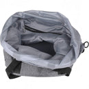 nzmegabuy grey weather-resistant canvas bike pet carrier basket with interior drawstring closure and zipper pocket