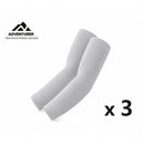 nzmegabuy set of three grey cooling UV arm sleeves for sports and outdoor activities like cycling and golf