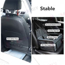 nzmegabuy grey pet car booster seat installed on a vehicle seat with safety straps and PVC support frame visible