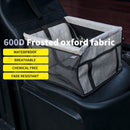 nzmegabuy grey pet car booster seat made of durable 600D frosted Oxford fabric with breathable mesh panels