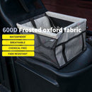 nzmegabuy grey 600D frosted Oxford fabric pet car booster seat with breathable mesh panels for dogs and cats