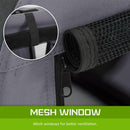 nzmegabuy grey soft dog crate featuring a durable mesh window for ventilation and a sturdy zipper closure