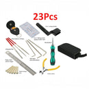 nzmegabuy 23-piece guitar repair and maintenance tool kit including string winder, cutter, files, and hex keys.