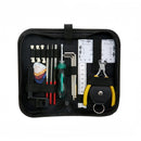 nzmegabuy 23-piece guitar repair and maintenance tool kit in a black zipper carry bag with various instruments tools
