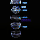 nzmegabuy LED gyro wrist ball exploded view showing spherical shell, ball core, track, and anti-slip rubber sleeve