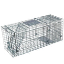 nzmegabuy 108cm extra large humane animal trap cage made of galvanised iron wire for live pest capture