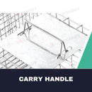 nzmegabuy 108CM humane animal trap cage featuring a sturdy galvanised steel carry handle for safe transport