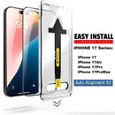 nzmegabuy tempered glass screen protector for iPhone 17 series with an easy auto-alignment installation kit