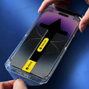 nzmegabuy tempered glass screen protector for iPhone with an easy auto-dust removal installation frame and pull strip