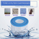 nzmegabuy 6-pack of Bestway Lay-Z-Spa Size VI filter cartridges for removing debris from hot tub water