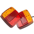 nzmegabuy 12V waterproof LED trailer tail light assembly with red and amber lenses for trucks and caravans