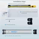 nzmegabuy magnetic knife strip installation guide showing measuring, drilling, and mounting steps on a wall