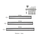 nzmegabuy silver magnetic knife strips in three sizes with kitchen tools mounted on the wall