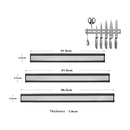 nzmegabuy silver magnetic knife strips in three sizes with kitchen tools mounted on the wall
