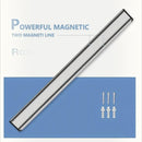 nzmegabuy silver magnetic knife strip with wall mounting hardware including screws and wall plugs