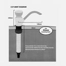 nzmegabuy manual hand pump faucet for caravan and motorhome sinks with dimensions and installation diagram