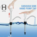 nzmegabuy manual hand pump faucet for caravan and motorhome sinks in white and silver metal