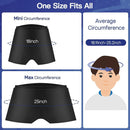 nzmegabuy migraine relief cap size guide showing 18 to 25 inch circumference fit for hot and cold therapy