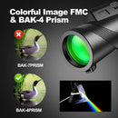 nzmegabuy 80x100 monocular telescope showing BAK-4 prism lens clarity and colorful FMC coating for bird watching